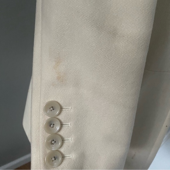 **3 for $20!!** Banana Republic Pea Coat Cream Ivory Flawed Project Fix Stained - Picture 5 of 16